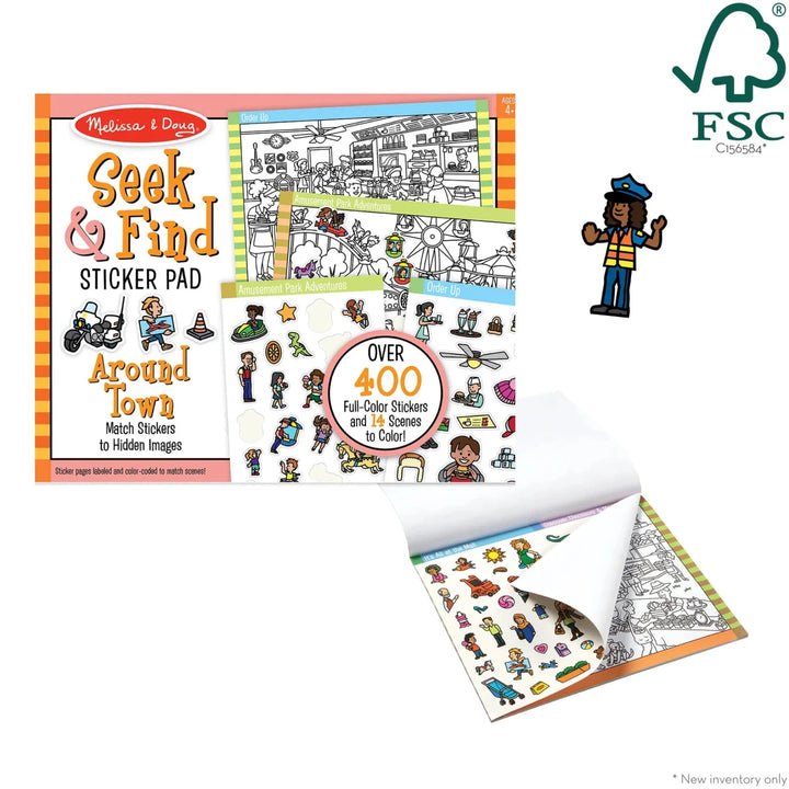 Seek &amp; Find Sticker Pad - Around Town - Tools 4 Teaching