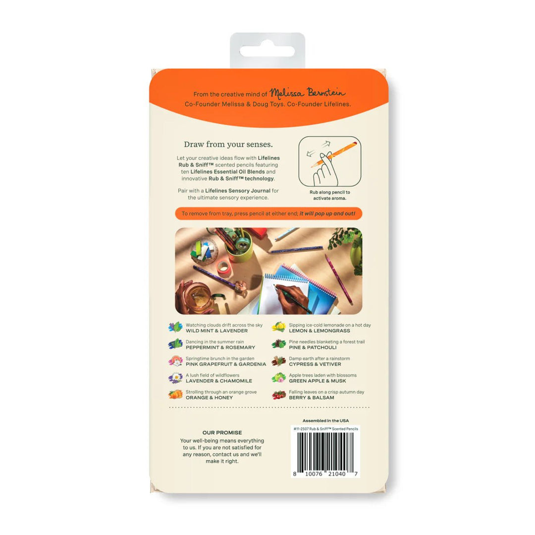 Lifelines® Rub &amp; Sniff™ - Scented Colored Pencils - Classic - Tools 4 Teaching