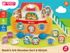 Noah's Ark Wooden Sort & Match - Tools 4 Teaching