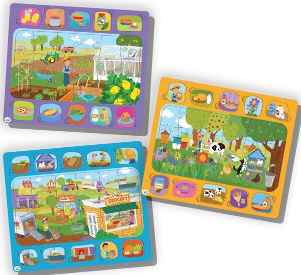 Wiggle Brain Tray Puzzles: From Farms to You! - Tools 4 Teaching
