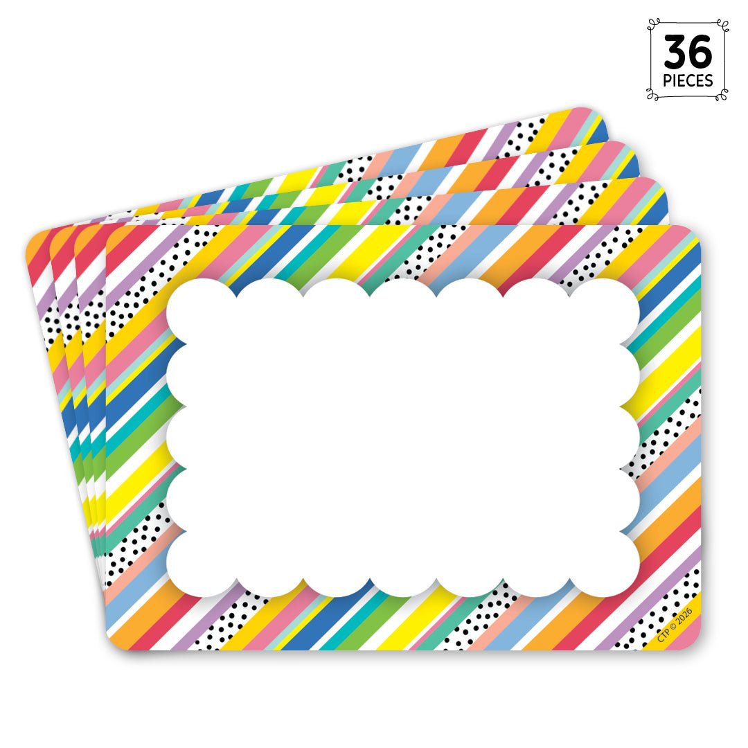 Core Decor Stripes and Dots Labels - Tools 4 Teaching