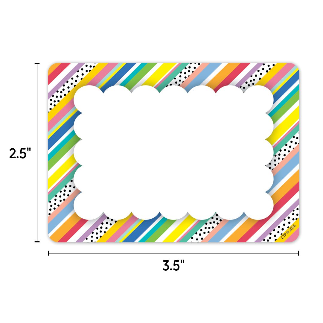 Core Decor Stripes and Dots Labels - Tools 4 Teaching