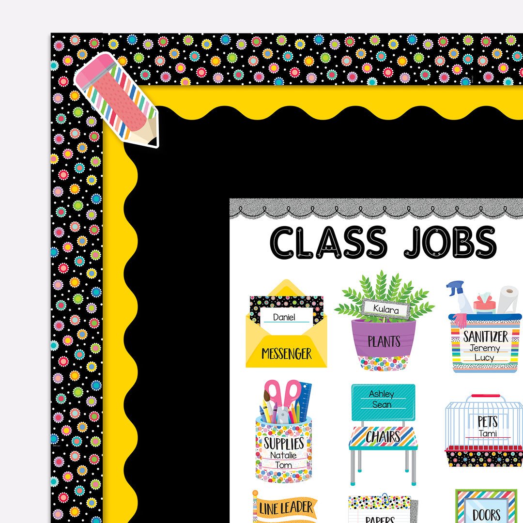 Core Decor Dotted on Black Border - Tools 4 Teaching