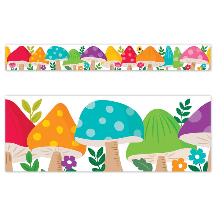 Woodland Friends Jumbo Mushrooms Border - Tools 4 Teaching