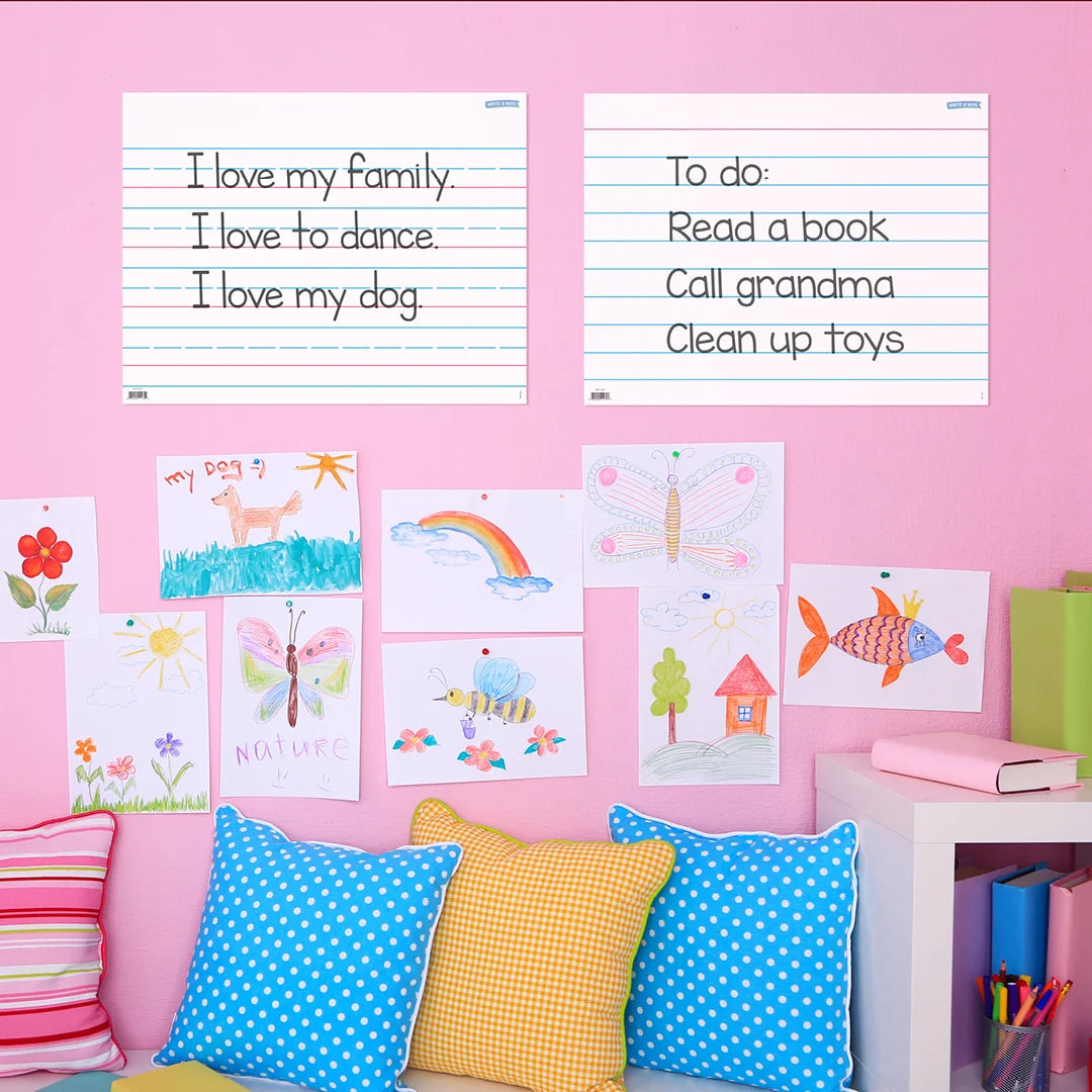 Write and Wipe Handwriting Page Chart