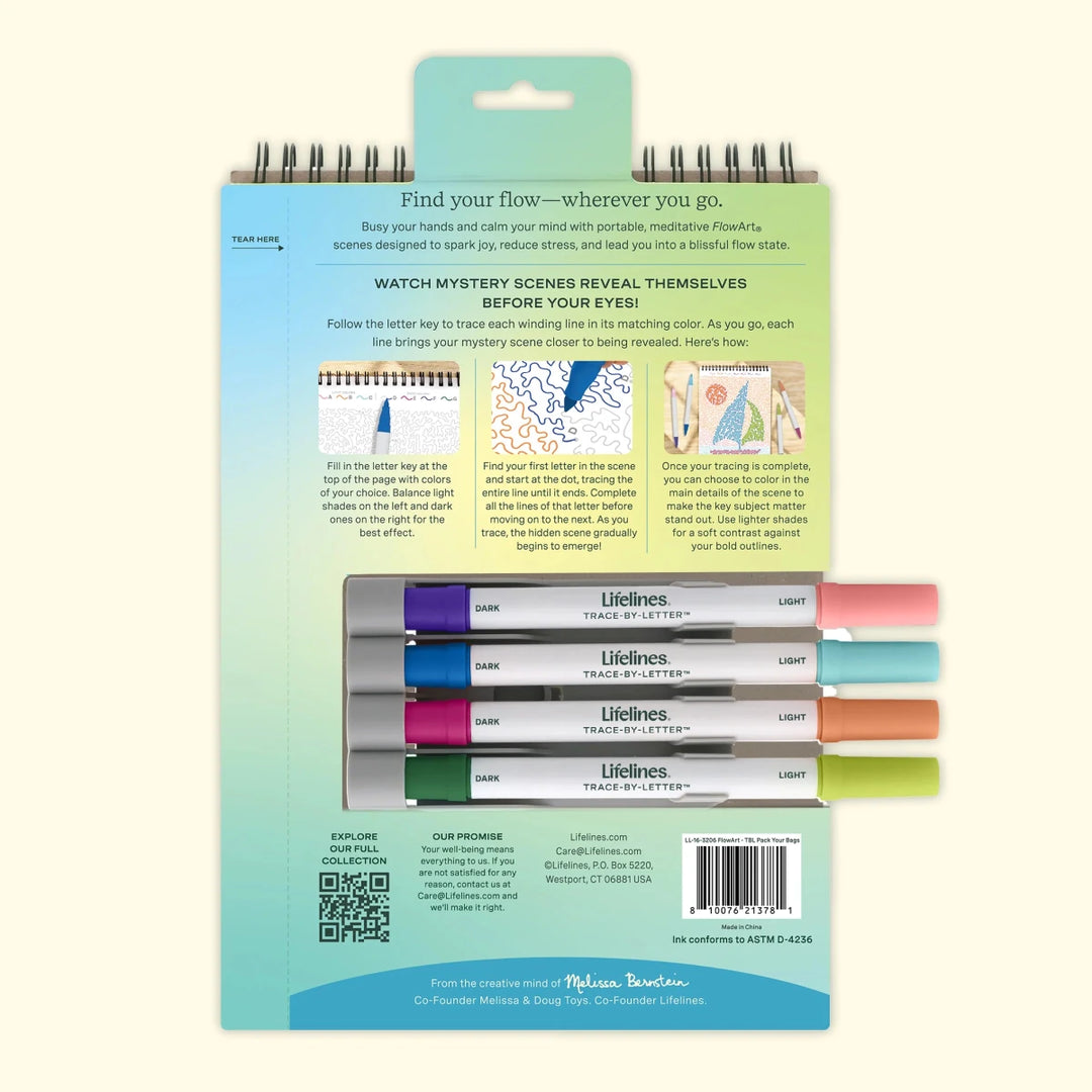 Lifelines® FlowArt® Trace - By - Letter Pack Your Bags - Tools 4 Teaching