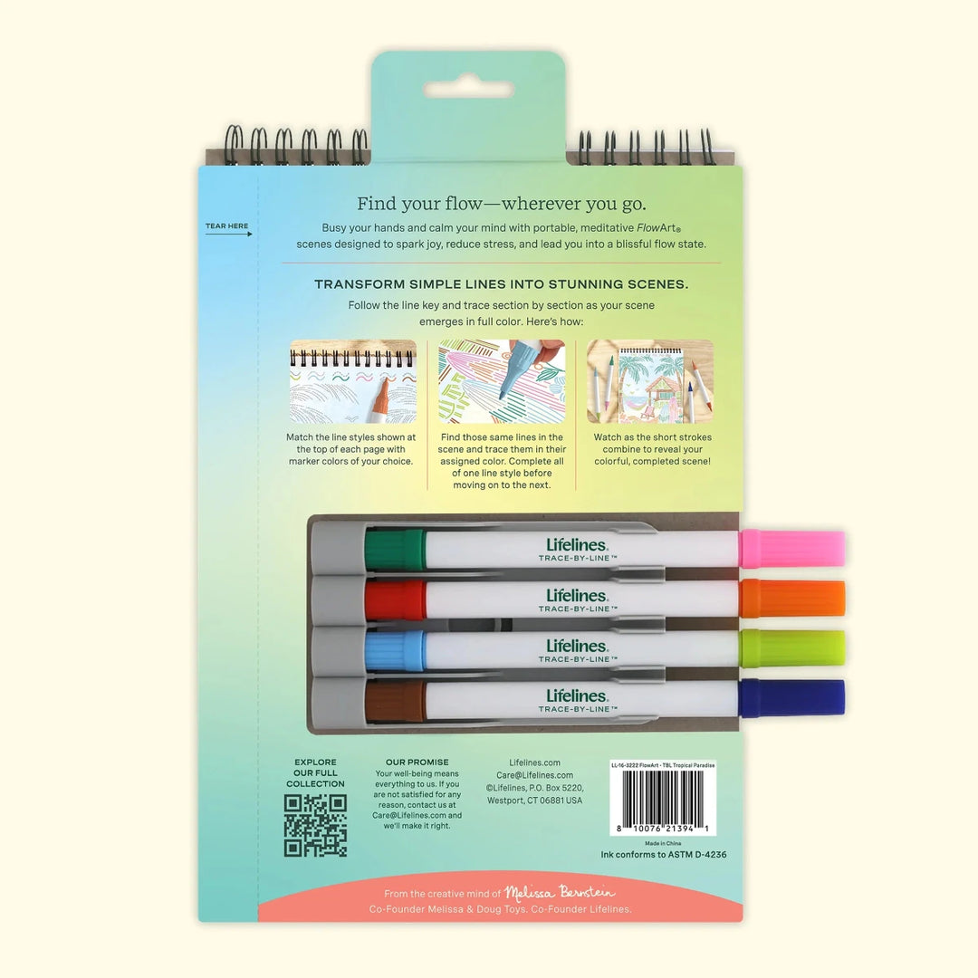 Lifelines® FlowArt® Trace - By - Line Tropical Paradise - Tools 4 Teaching