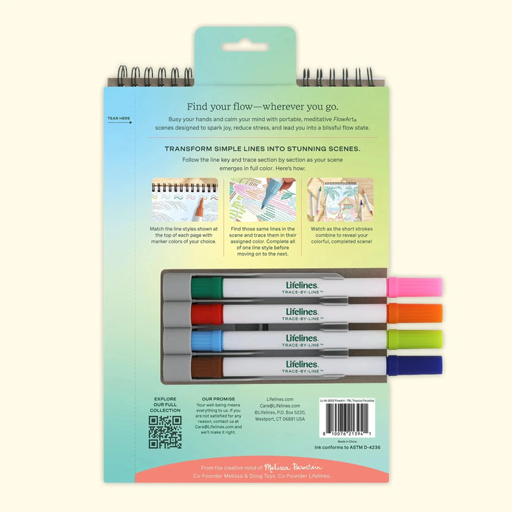 Lifelines® FlowArt® Trace - By - Line Tropical Paradise - Tools 4 Teaching