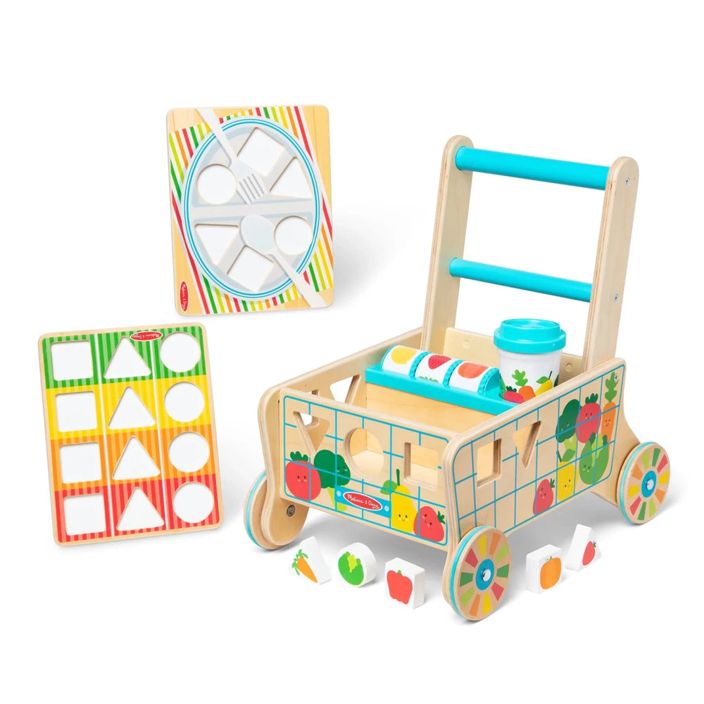 Wooden Shape Sorting Grocery Cart - Tools 4 Teaching