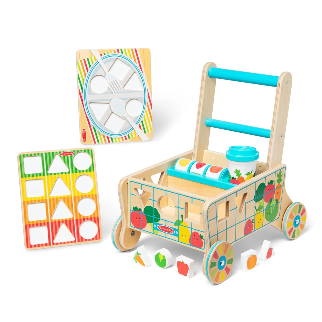 Wooden Shape Sorting Grocery Cart - Tools 4 Teaching