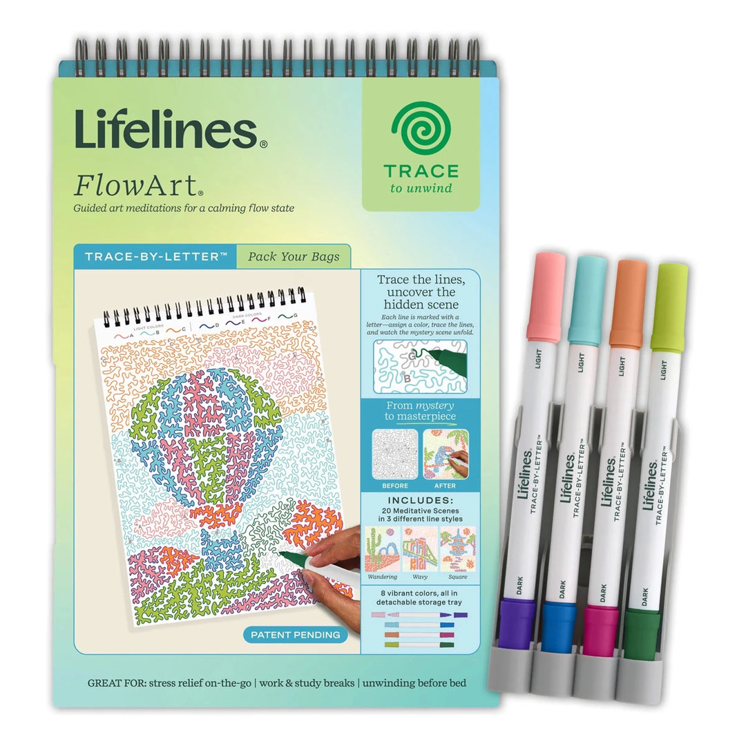 Lifelines® FlowArt® Trace - By - Letter Pack Your Bags - Tools 4 Teaching
