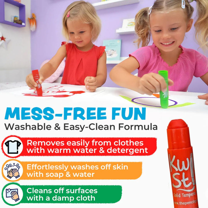 Kwik Stix Paint Sticks, Set of 12 Classic Colors - Tools 4 Teaching