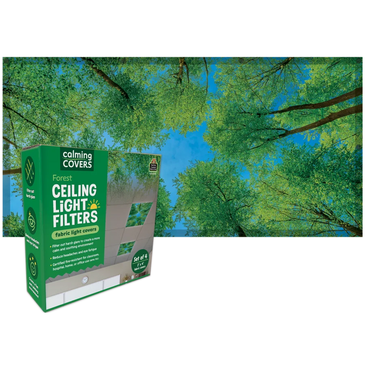 Forest Calming Covers Ceiling Light Filters - Tools 4 Teaching