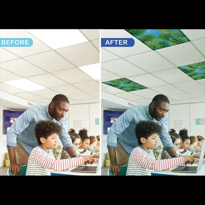 Forest Calming Covers Ceiling Light Filters - Tools 4 Teaching