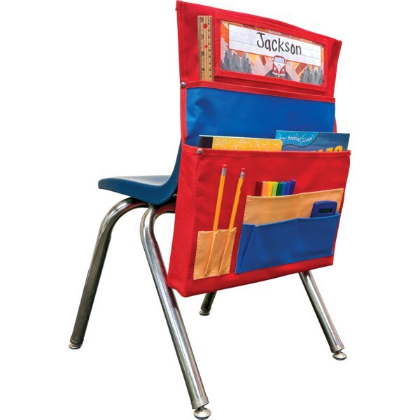 Red, Blue, Orange Chair Pocket - Tools 4 Teaching