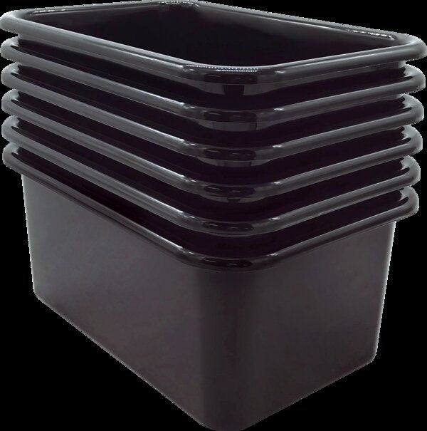 Small Plastic Storage Bin: Black-Organization-Tools 4 Teaching-Classroom Decor and More