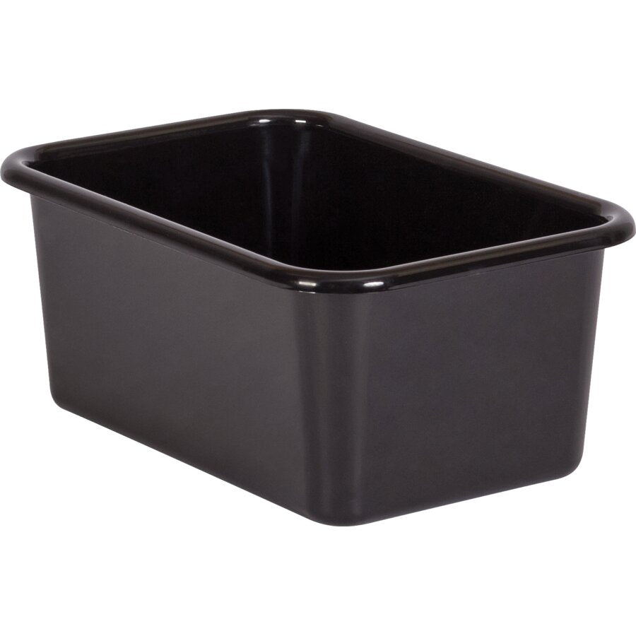 Small Plastic Storage Bin: Black-Organization-Tools 4 Teaching-Classroom Decor and More