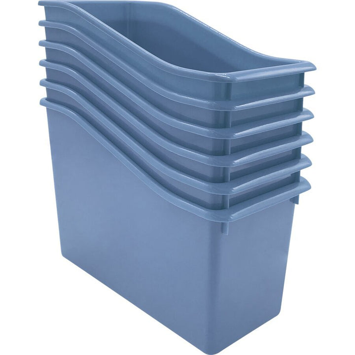 Plastic Book Bin: Slate Blue-Organization-Tools 4 Teaching-Classroom Decor and More