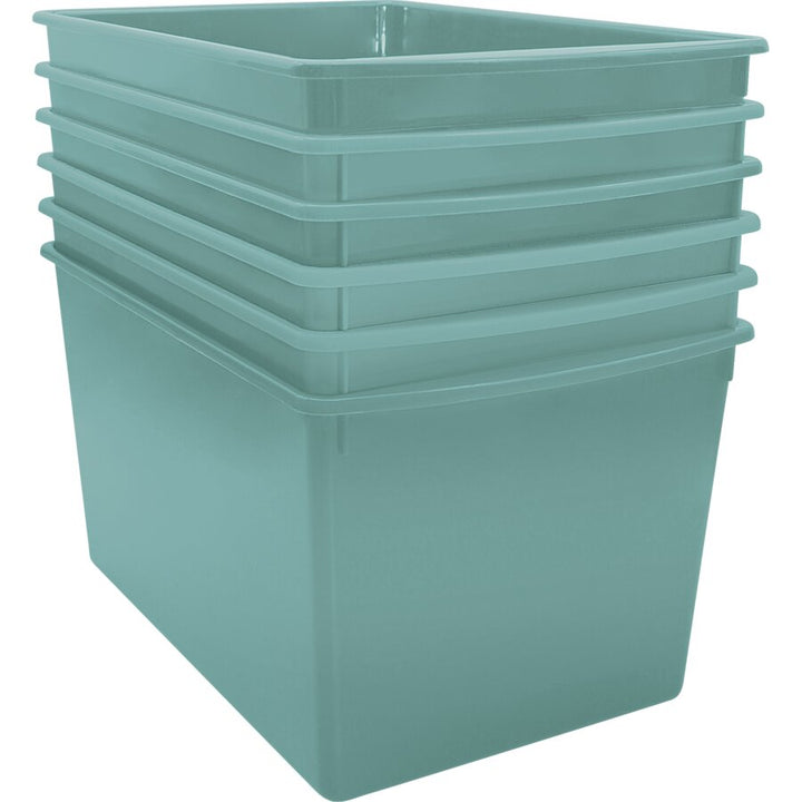 Calming Blue Plastic Multi-Purpose Bin-Organization-Tools 4 Teaching-Classroom Decor and More