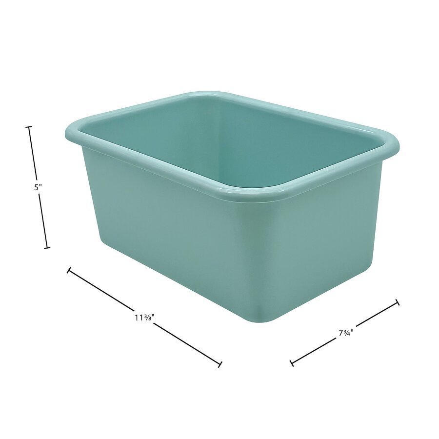 Small Plastic Storage Bin: Calming Blue-Organization-Tools 4 Teaching-Classroom Decor and More