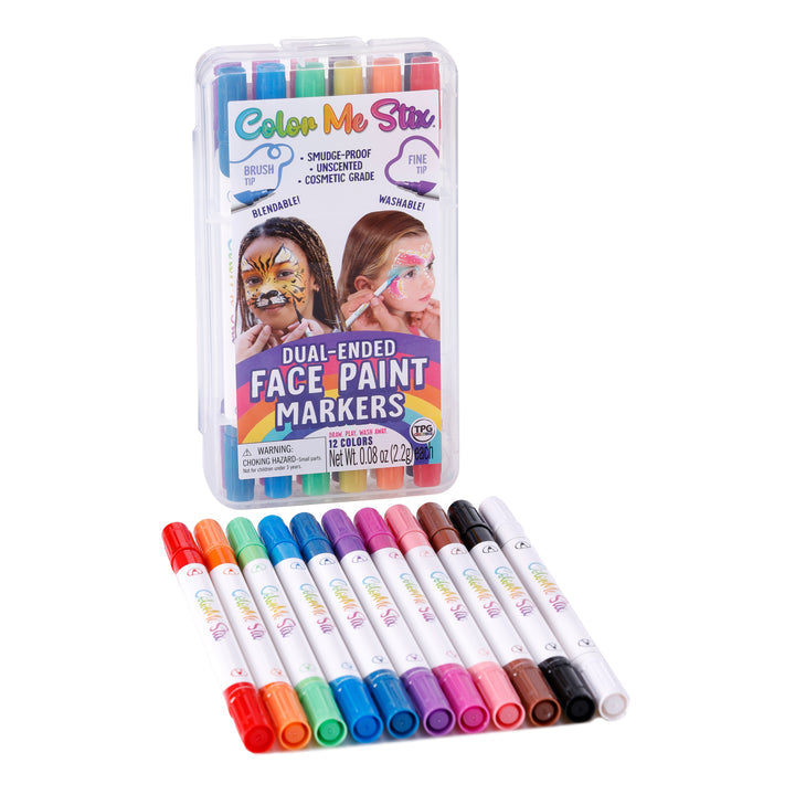 Color Me Stix, Dual-Ended Face &amp; Body Paint Markers, 12 Pack