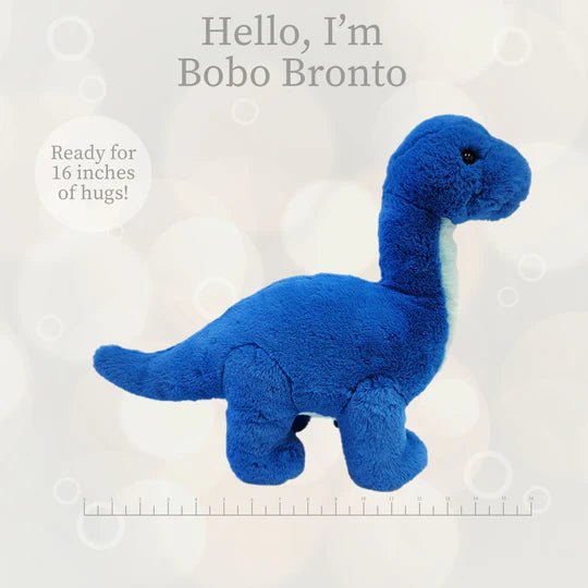 Bobo Bronto Blue Dinosaur Large Lushee 16" Plush - Tools 4 Teaching