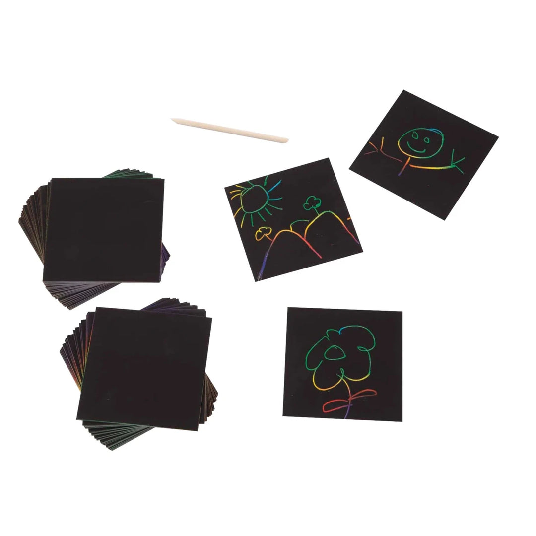 Rainbow Mini Scratch Art Notes - Tools 4 Teaching