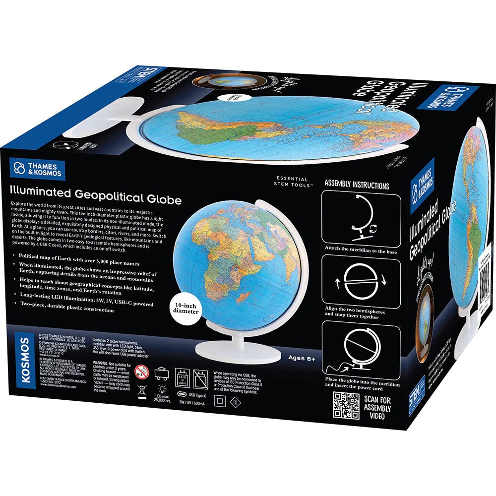 The Thames &amp; Kosmos Illuminated Geopolitical Globe - Tools 4 Teaching