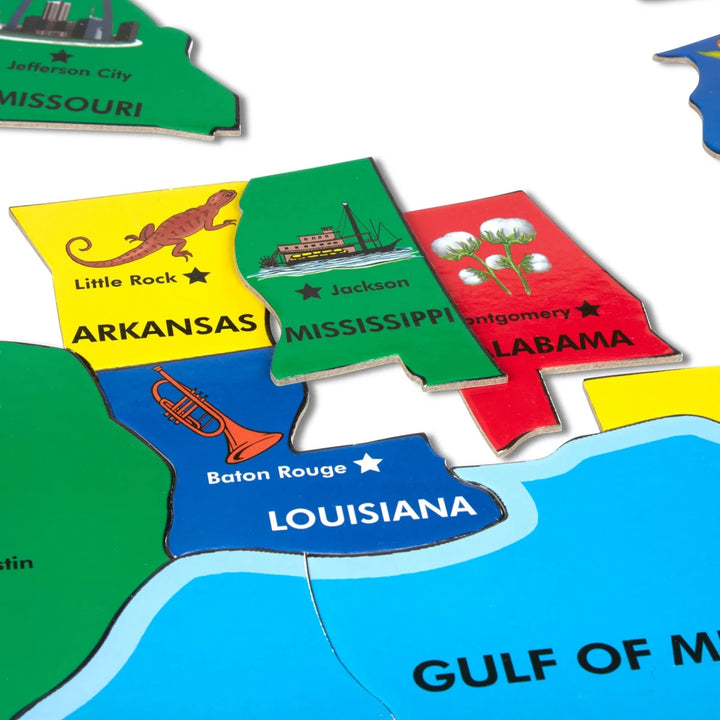 U.S.A. Map Floor (51 pc) - Tools 4 Teaching