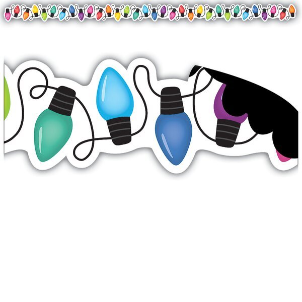 Colorful Holiday Lights Magnetic Border - Tools 4 Teaching