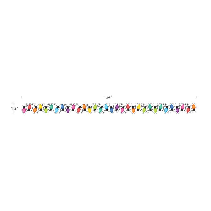 Colorful Holiday Lights Magnetic Border - Tools 4 Teaching