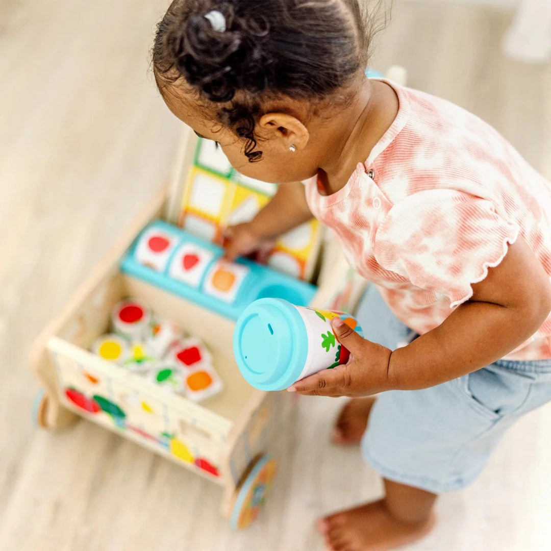 Wooden Shape Sorting Grocery Cart - Tools 4 Teaching