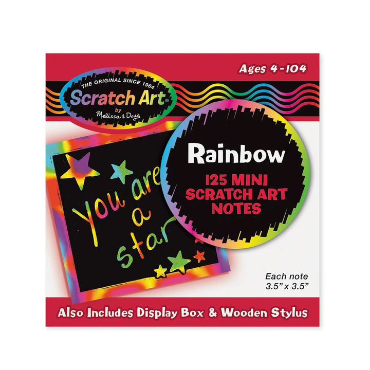 Rainbow Mini Scratch Art Notes - Tools 4 Teaching
