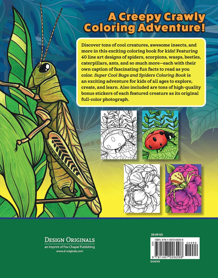 Super Cool Bugs and Spiders Coloring Book - Tools 4 Teaching