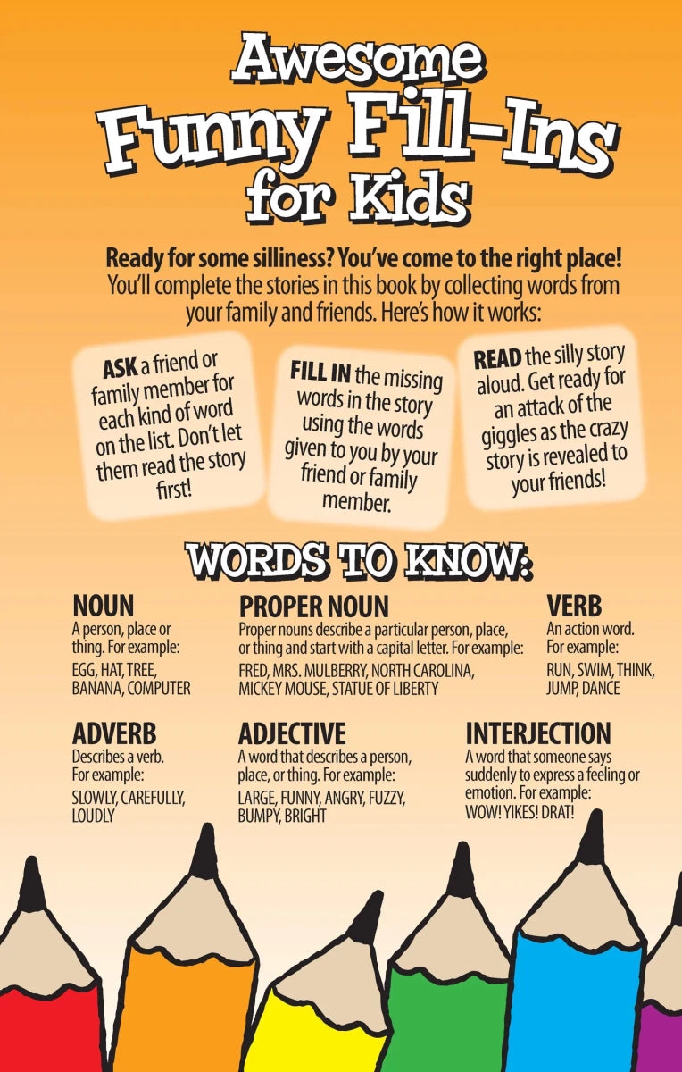 Awesome Funny Fill - Ins for Kids - Tools 4 Teaching