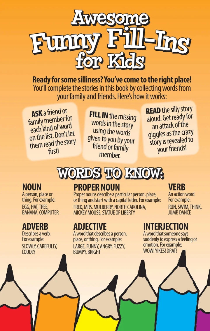 Awesome Funny Fill - Ins for Kids - Tools 4 Teaching