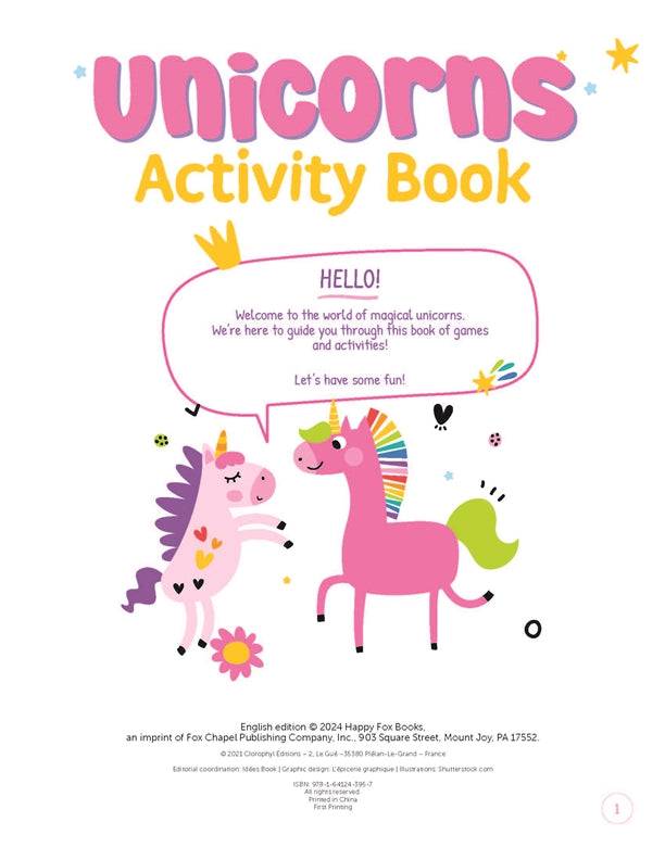 Unicorns Activity Book - Tools 4 Teaching