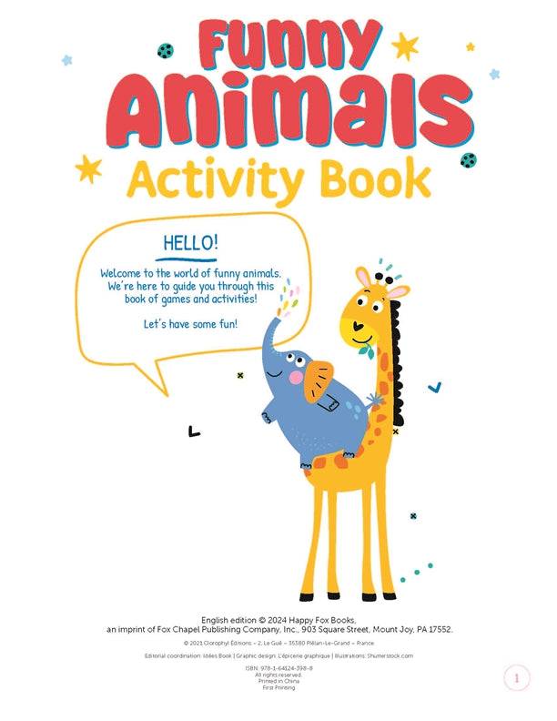 Funny Animals Activity Book - Tools 4 Teaching