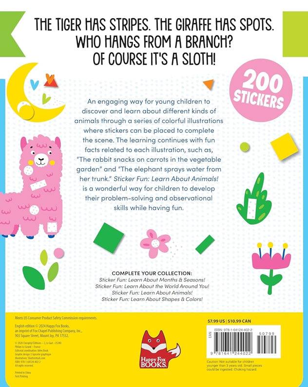 Sticker Fun Learn About Animals - Tools 4 Teaching