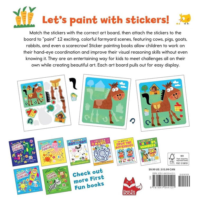First Fun Sticker Painting Farm Animals - Tools 4 Teaching