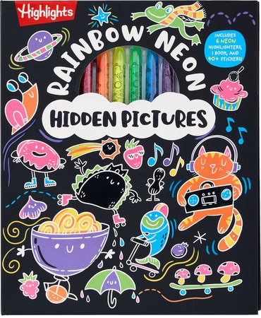 Rainbow Neon Hidden Pictures - Tools 4 Teaching