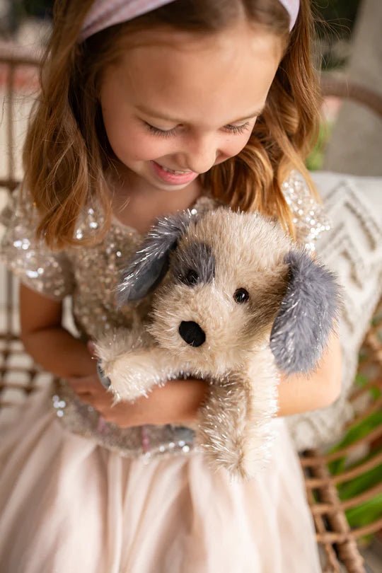 Shimmers Puppy 8"-10"H Silver Thread Plush - Tools 4 Teaching