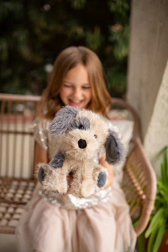 Shimmers Puppy 8"-10"H Silver Thread Plush - Tools 4 Teaching