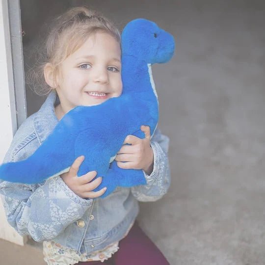 Bobo Bronto Blue Dinosaur Large Lushee 16" Plush - Tools 4 Teaching