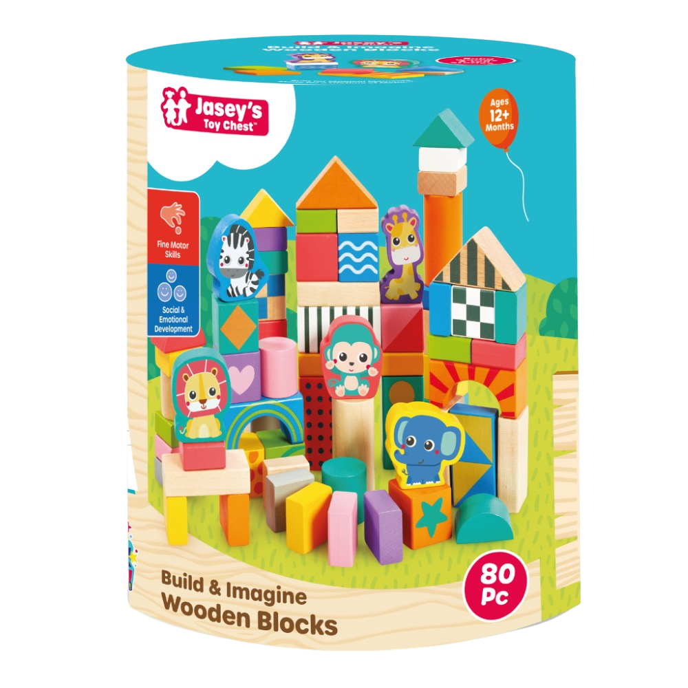 Build &amp; Imagine Wooden Blocks - Tools 4 Teaching