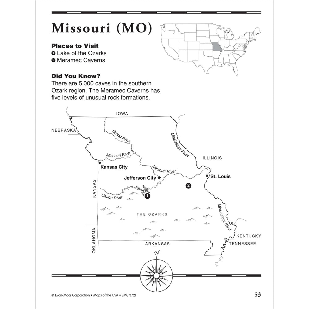 Maps of the USA, Grades 1-6 - Tools 4 Teaching