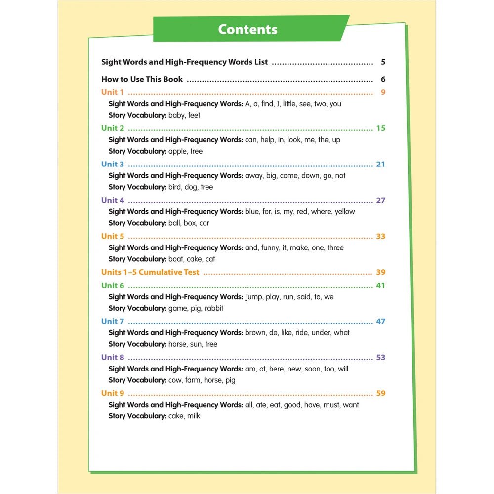 Smart Start: Sight Words, Grade PreK - Tools 4 Teaching