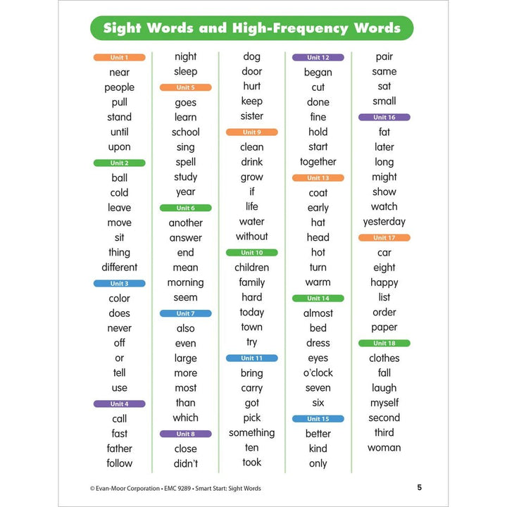 Smart Start: Sight Words, Grade 1 - Tools 4 Teaching