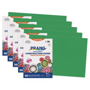 Prang® Construction Paper Holiday Green 12" X 18"   Holiday Green   50 Sheets