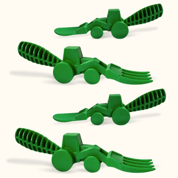 Set of 2 Green Tractor Utensils-Baby &amp; Toddler-Tools 4 Teaching-Classroom Decor and More
